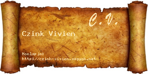 Czink Vivien névjegykártya